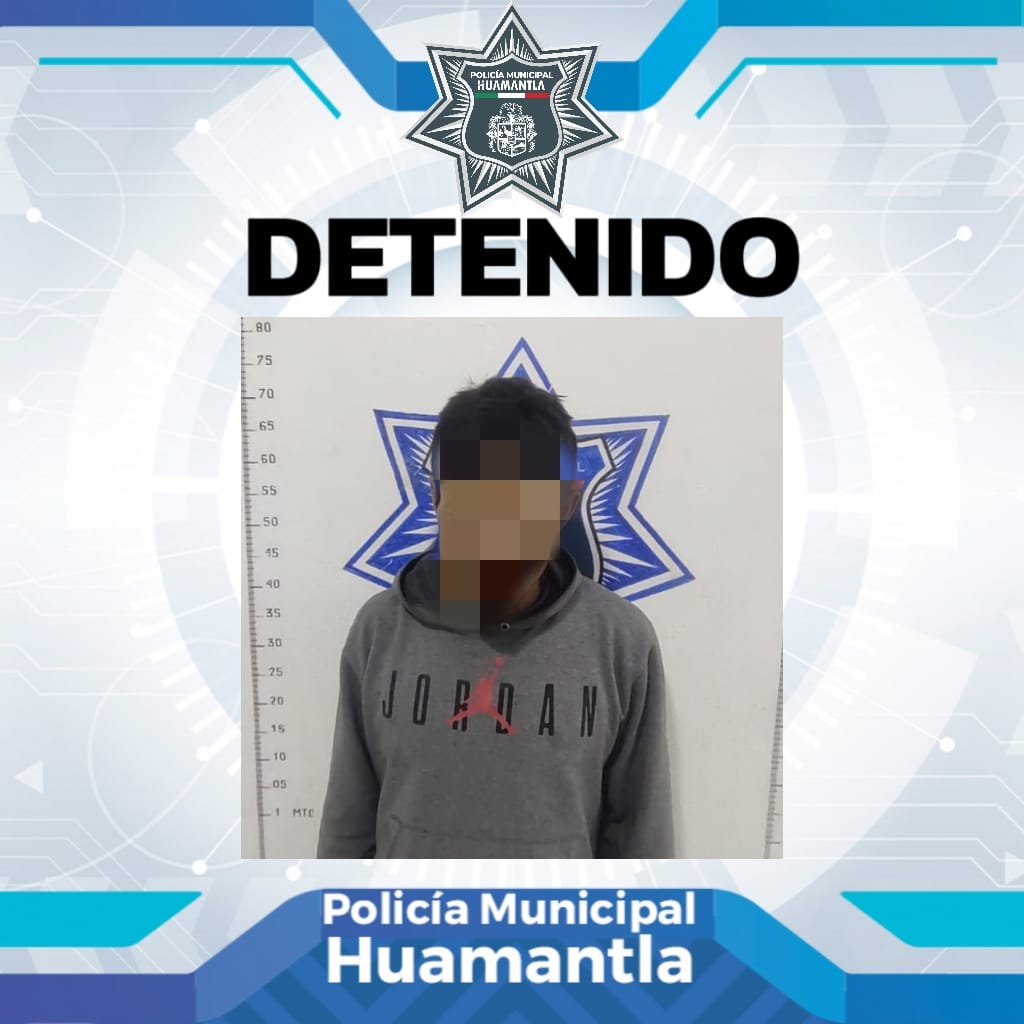 Detiene Policía Municipal de Huamantla a hombre que intentaba abrir dos vehículos en la vía pública